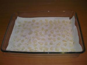 Chips de ajo secándose