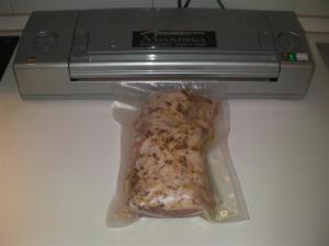Lomo de cerdo sous-vide: Envasando el lomo Envasando el lomo