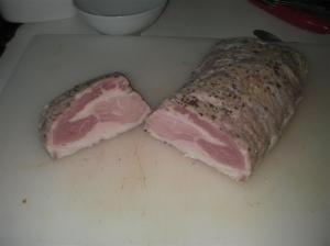 Lomo de cerdo sous-vide: Aspecto tras abrir la bolsa Aspecto tras abrir la bolsa