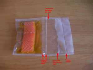 Bolsa con un segundo doble sellado