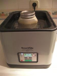 Natillas sous-vide en tarro de cristal