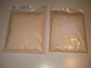 Natillas enbolsadas: bolsa zip y bolsa vacío