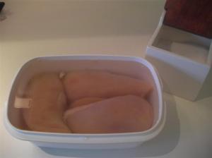 Pechugas de pollo en salmuera