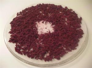 Pulpa de remolacha secada al microondas