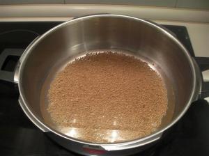 Semillas de mostaza en la olla rápida