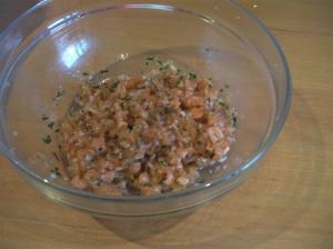 Tartare de salmón Tartare de salmón