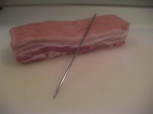 Panceta y aguja de bridar