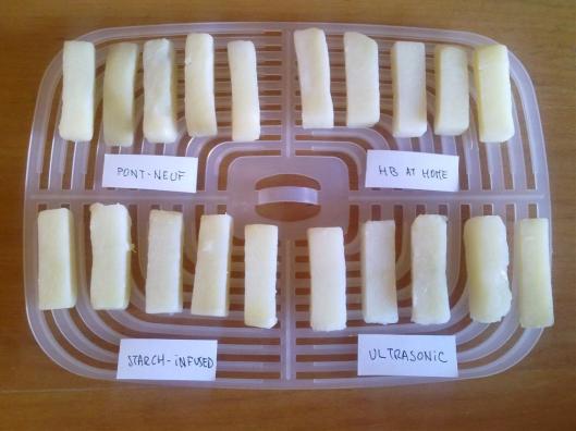 4 tipos de patatas fritas - Tras la primera cocción en agua