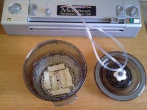 Enfriando patatas al vacío