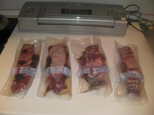 Short ribs envasadas al vacío con fondo de carne y con salsa a base de soja