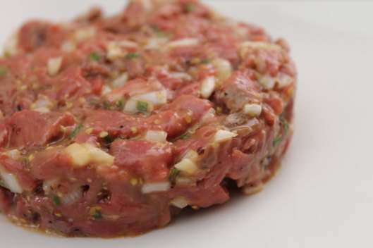 Semi-tartare de secreto de buey, a 45ºC
