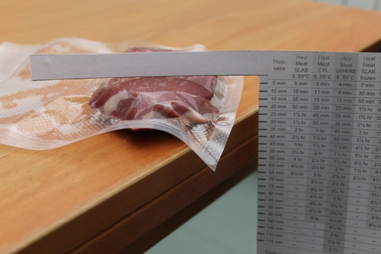 "Thickness ruler" en uso