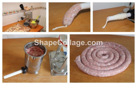 Embutiendo salchichas