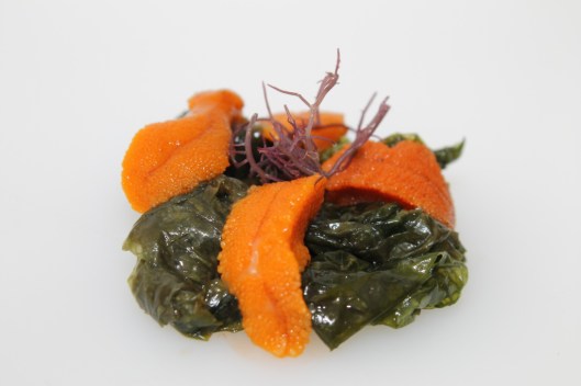 Erizo de mar, lechuga de mar y ogonori